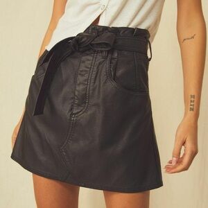 Free People Faux Leather Skirt